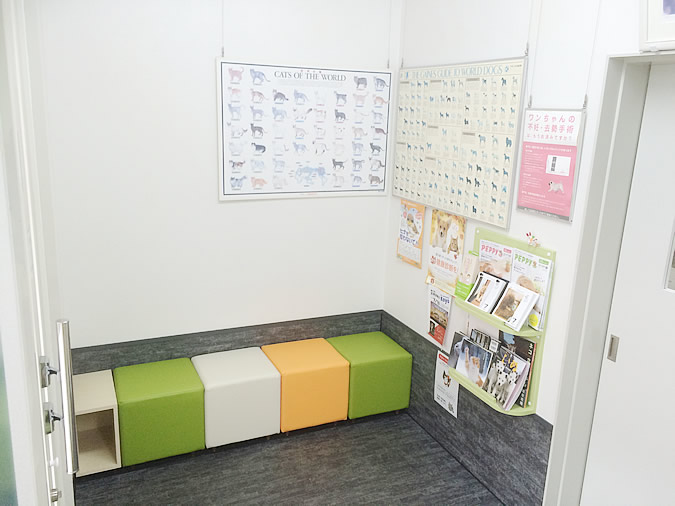 待合室の椅子を明るくクッション性のある椅子に変えました!